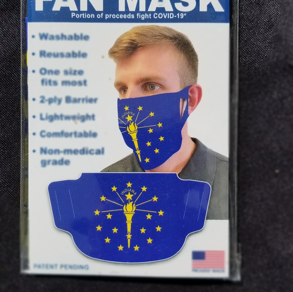 Indiana flag mask made in America